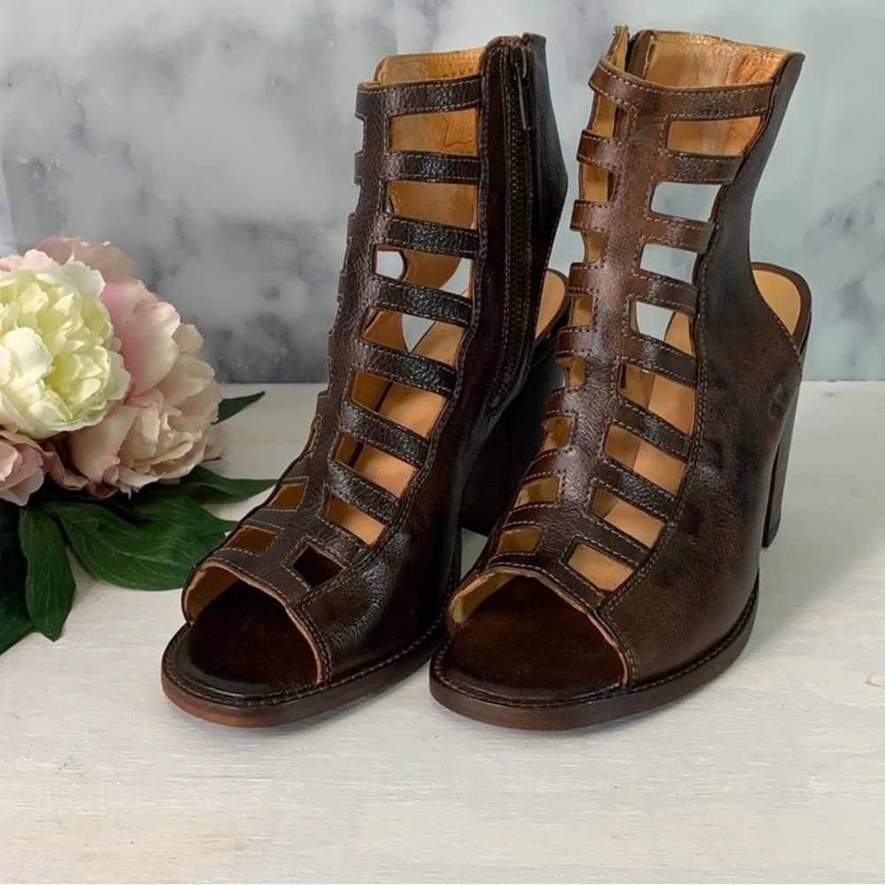 BED|STU Brown Gladiator Heels